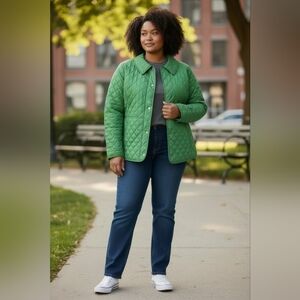 Lauren Ralph Lauren Kelly Green Icon Jacket Size 2X Quilted